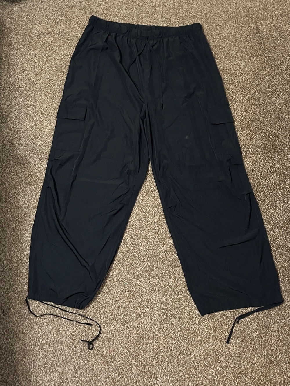 Say Anything Black Cargo Jogger Pants